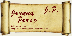 Jovana Periz vizit kartica